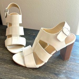 Via Spiga white heels sandals 6
